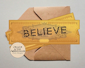 Polar specific ticket Etsy image about Polar Express Golden Ticket Printable identify Polar categorical ticket Etsy